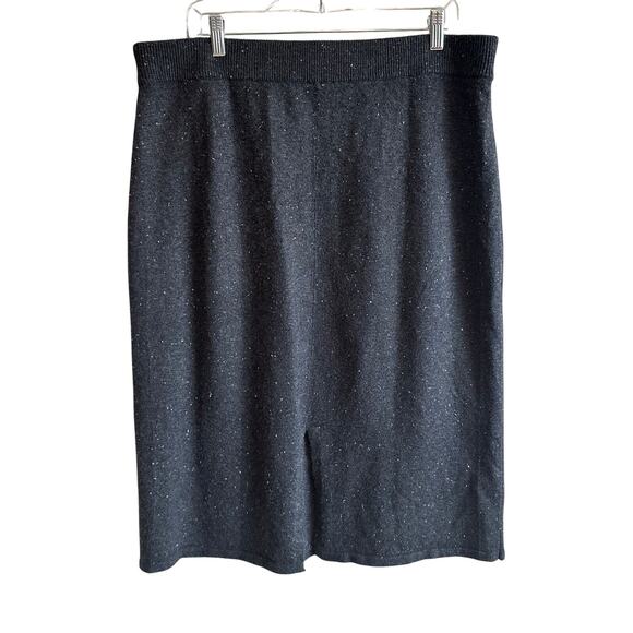 Talbots Knit Pull on Sweater Skirt Marled Gray XL - Picture 5 of 10